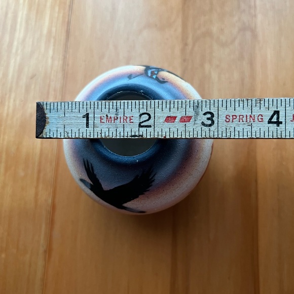 Vintage Navajo Pottery 3.5" Vase "End of the Trail" Horse Warrior Eagle Signed - Picture 7 of 7